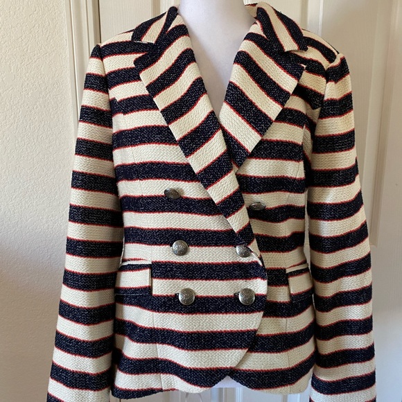 Search for Sanity Jackets & Blazers - Search for sanity Double Breasted, Crested buttons,Navy,red,white Blazer, Size M